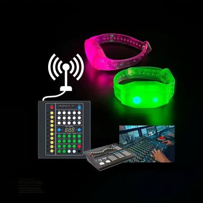 콘서트에서 DMX 무선 컨트롤러와 LED 손목밴드의 마술을 경험하세요