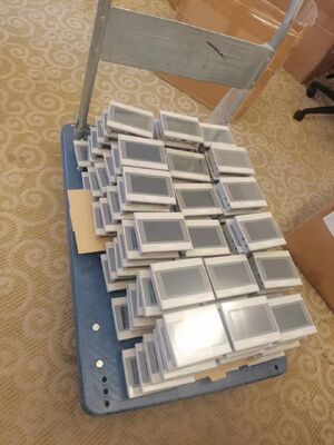 4.3인치 HMI 인간 기계 인터페이스와 RS232/RS485/USB 인터페이스 및 산업 제어용 DC 24V 입력